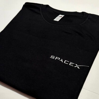 SpaceX Embroidered Shirt NASA  Elon Musk Tesla Space X Embroidery StarShip BFR