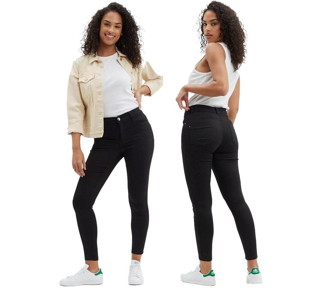 Ex UK Brand High Waisted Skinny Jeans Stretchy Denim Womens Ex UK Brand High Waisted Skinny Jeans Stretchy Denim Womens