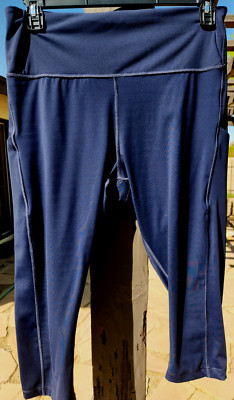 Athleta Ultimate Stash Pocket Capri Yoga Fitness Pants in Navy Blue 2X