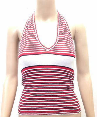 DOLCE & GABBANA タンアッフフリムニットヒニ FXL68TJFMU9 M0023 New $469 Dolce & Gabbana Women'S Red White Striped