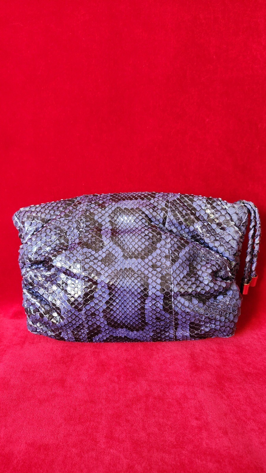 Tod’s Blue-Purple Python Leather Clutch - image 1