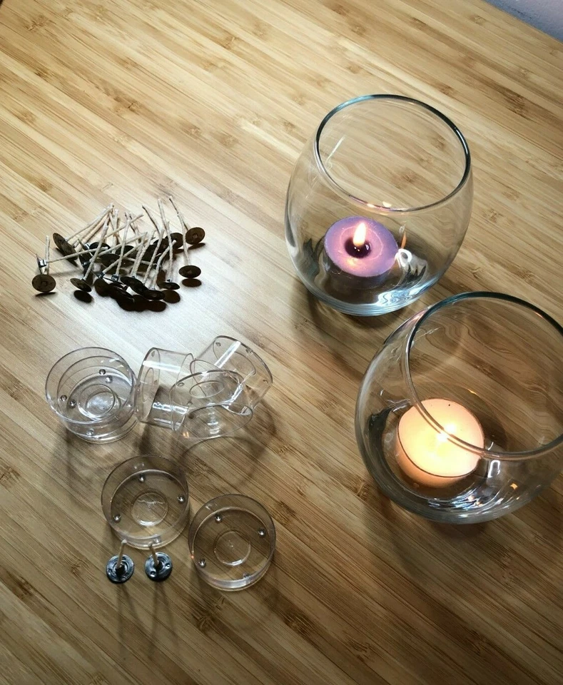 Confezione 50 X Tazze Tealight in Policarbonato Forma Tonda con Porta Stoppino Precera - Immagine 3 di 4