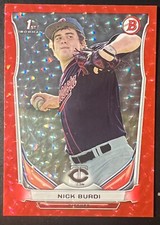 2014 Bowman Chrome Draft Red Ice Refractors #CDP44 Nick Burdi #'d 104/150 Twins