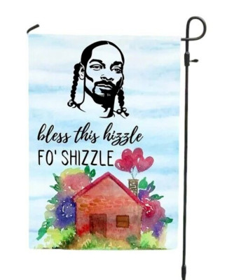 Snoop Dog ''Bless This Hizzle Fo Shizzle'' 11.8 x 18'' Polyester Garden Yard Flag