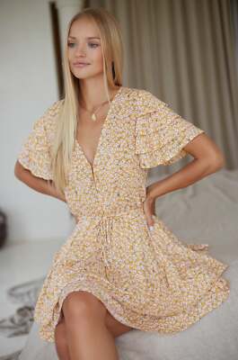 blue dress lady Trendy Royal Blue Bubble Sleeve Dress
