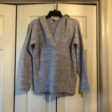 LOFT Outlet Lounge Womens Size XS Blue Hooded Sweater Soft