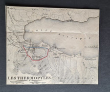 Antica (1861) mappa/pianta - Termopili - Grecia