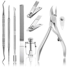Professional 9 PCs Ingrown Toenail Tool Kit Toe Nail Clipper Set for Ingrown New