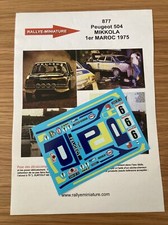 DECALS 1/43 PEUGEOT 504 MIKKOLA RALLYE DU MAROC 1975 WRC RALLY