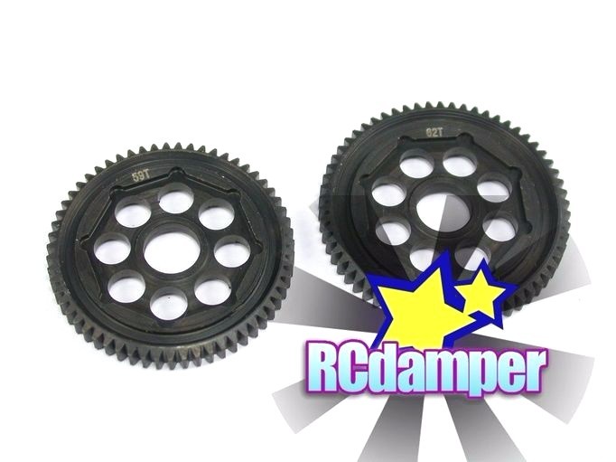 HARDENED STEEL MAIN SPUR GEAR 59T & 62T TEAM LOSI 1/14 MINI 8IGHT 8 ...