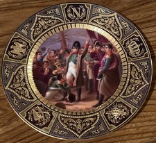 Royal Vienna Porcelain Plate Napoleon Return from Elba Scene Signed Wagner