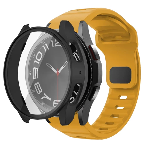 Band + Case Cover For Samsung Galaxy Watch 7/6/5/4/FE 40/44mm Silicone Strap - Picture 26 of 30