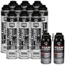 Touch N Seal Gun Foam Black Polyurethane Foam - 1 Case(10/24oz Cans)