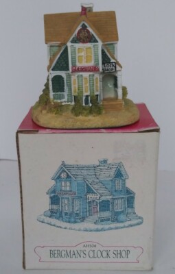 Liberty Falls AH104 Bergman's Clock Shop 1996 Vintage The Americana Collection