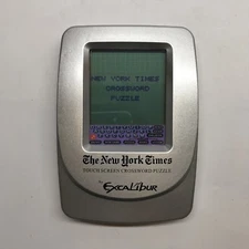 Excalibur New York Times Electronic Touch Screen Crossword Puzzle New Batteries