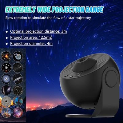 New LED Galaxy Projector Starry Night Light Moon Star Sky Nebula Projection Lamp