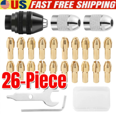 Drill Chuck Adapter Set, Collet Set for Dremel with Box, Dremel 4486 Drill Chuck