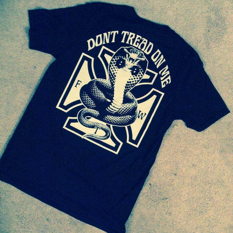 T-shirt Rétro 'Don't Tread On Me' Coastal Biker - Homme, Vert, Taille XL, 100% Coton