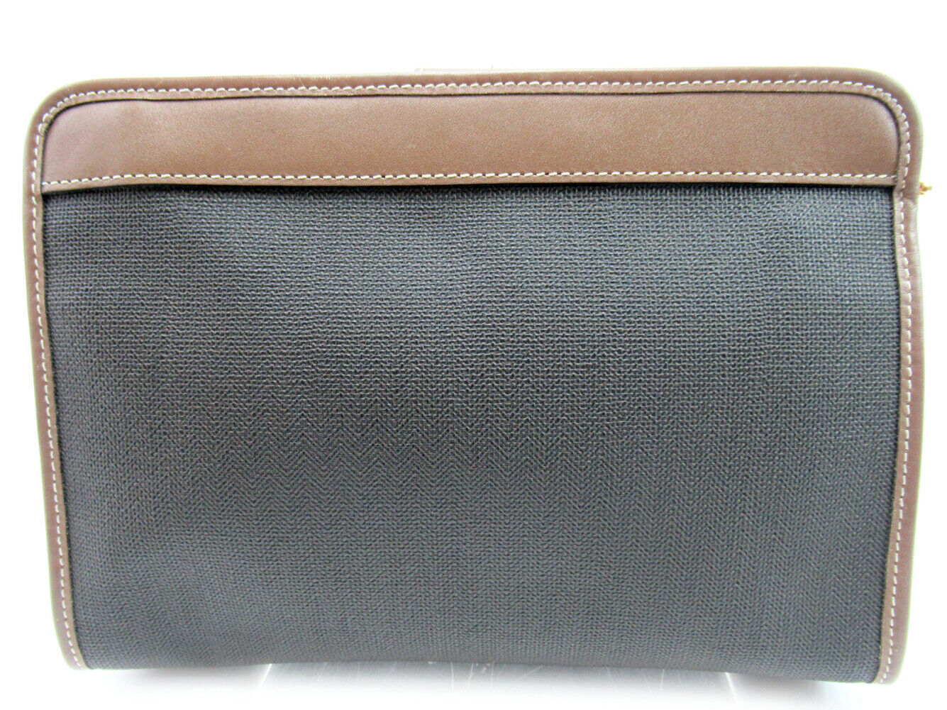 dunhill Clutch Bag with logo PVC  Leather  Used A… - image 2