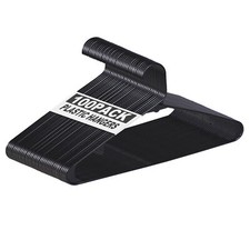 Plastic Clothes Hangers 100 Pack Black Standard Clothes Hangers with Hooks