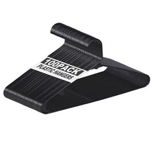 Plastic Clothes Hangers 100 Pack Black Standard Clothes Hangers with Hooks