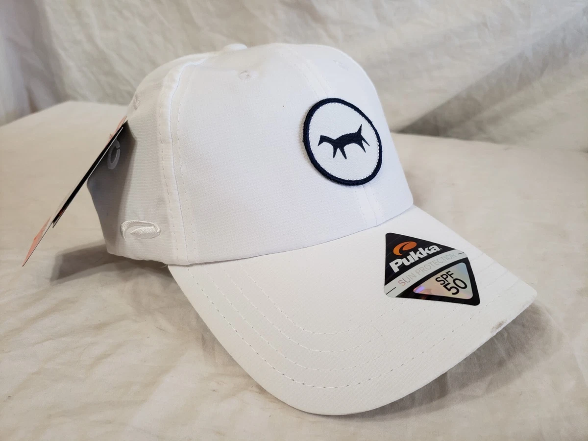 Hat with small sales crown logo