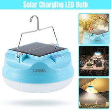 LED Solar Rechargeable Hook Up Bulb Light Emergency Home Night Market Magnetic