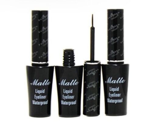 3 pièces eye-liner liquide imperméable Italia Deluxe noir mat noir liquide - Photo 1/2