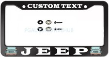 License Plate Frame Stainless Chrome Plated Vinyl Lettering For Jeep Custom Text License Plate Frame Stainless Chrome Plated Vinyl Lettering For Jeep Custom Text