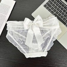 Japanese Cute Girls Sheer Underpant Panties Briefs Low Waist School Underwear