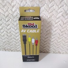 Old Skool Sega Saturn AV Cable Audio Video 6ft