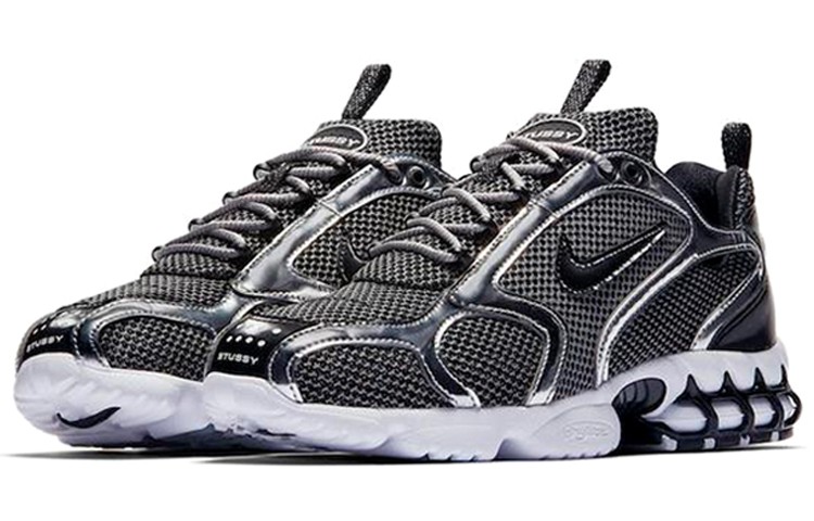Size 9 - Stussy x Nike Air Zoom Spiridon Caged 2 Pure Platinum for