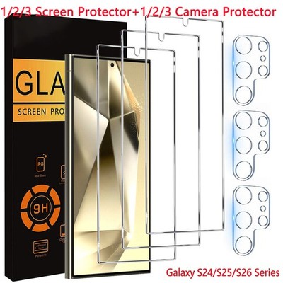 Tempered Glass Screen&Camera Lens Protector For Samsung Galaxy S26 S25 Ultra S24