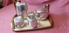 Five Piece Picquot Ware Tea Set