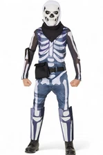 Brand New Fortnite Skull Trooper Child Costume
