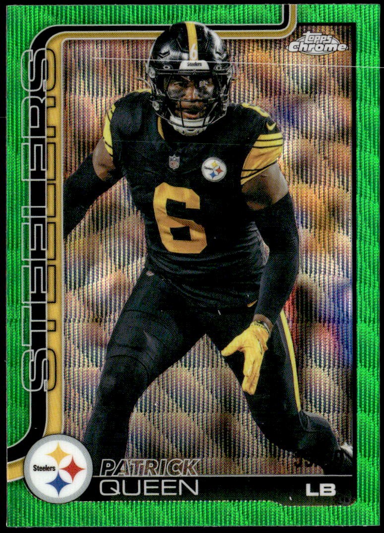 2025 Topps Chrome #260 Patrick Queen Green Wave Refractor #/99