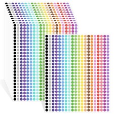15000 PCS Small Dot Stickers, 1/4 Inch Round Color Coding Labels