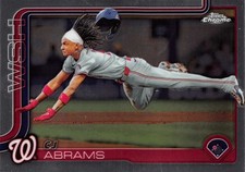 CJ Abrams Washington Nationals 2025 Topps Chrome Rookie Card #176. rookie card picture