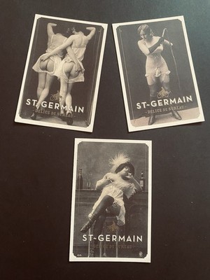 St Germain French Liqueur Retro 1900s Style Promotional Postcards Adult Risque