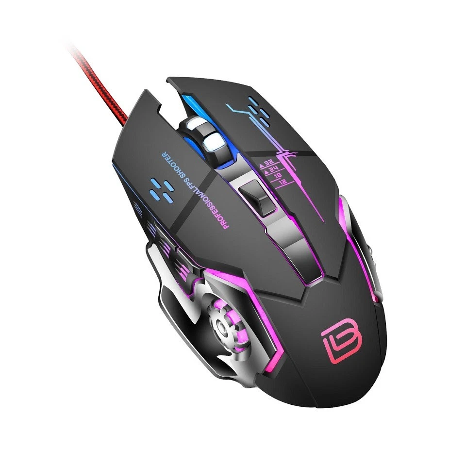 For G8 Wired Mouse USB Game 6D Luminous E-sports Mechanical Mouse - Image 2 of 4