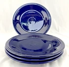 Lot of 4 Fiesta Fiestaware Cobalt Blue Dinner Plates 10-1/2” Color DISCONTINUED