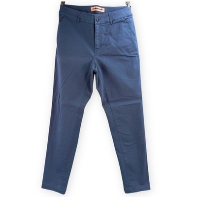Custommade Hailey Trousers Size M Stretch Pale Blue Pockets