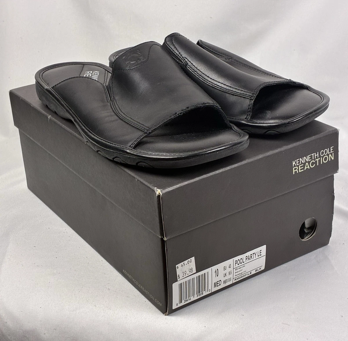 Leather Slides Sandals for Men for sale | eBay