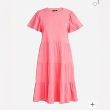 NWT J.Crew Tiered Modest Jersey Knit Mini Dress Size S