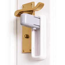 Child Proof Door Lock - 2 Pack Door Lever Locks, No Drilling, 3M Self Adhesive,