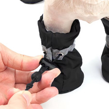 4PCS Waterproof Dog Shoes Anti-Slip Pet Rain Boots for Small Dogs Cats