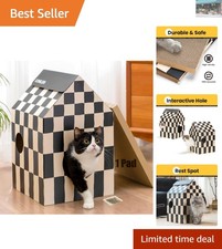Eco-Friendly Cat Playhouse: Sturdy Scratcher Cozy Hideaway for Indoor Cats