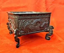 Brûle-Parfum Bronze ère Meiji Japon XIXe Dragon Nuage