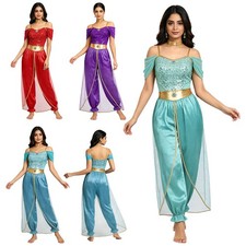 US YiZYiF Women's Princess Arabian Princess Indian Halloween Cosplay Costume