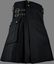 Black Utility Kilt for Men size 30